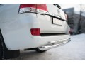 Защита заднего бампера Toyota Land Cruiser 200 с 2015 (Двойная)