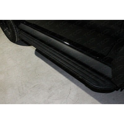 Боковые подножки Suzuki Jimny c 2019 алюминиевые Slim line Black