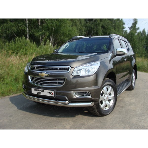 Защита переднего бампера (двойная) 76,1/42,4 мм CHEVROLET TRAILBLAIZER с 2012