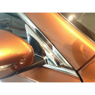 Накладки на треугольник основания зеркала, хром Nissan Qashqai с 2014