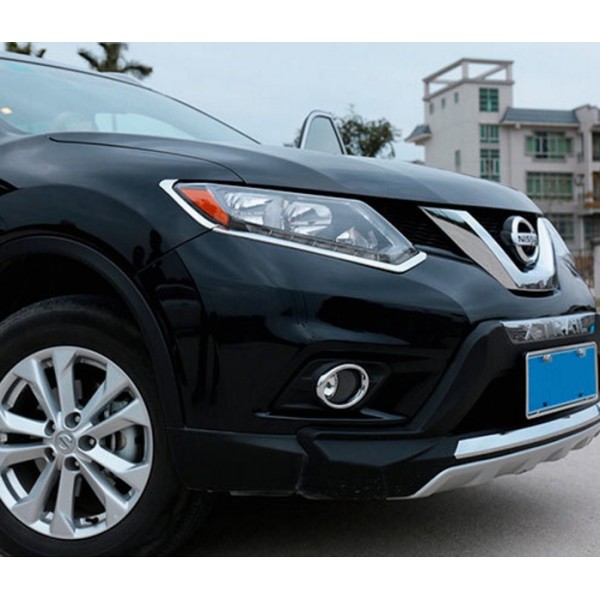 Накладки на передние фары, ABS хром Nissan X-Trail с 2014