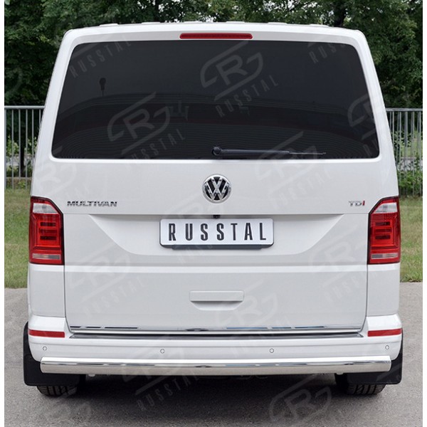 Защита заднего бампера D75x42 Volkswagen T6 (овальная)