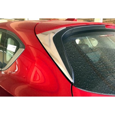 Треугольные накладки на заднюю дверь, под спойлер, 2 части, ABS хром Mazda CX-5 c 2017