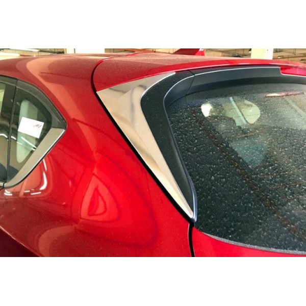 Треугольные накладки на заднюю дверь, под спойлер, 2 части, ABS хром Mazda CX-5 c 2017