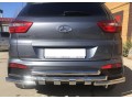 Защита заднего бампера Hyundai Creta c 2016 G тройная