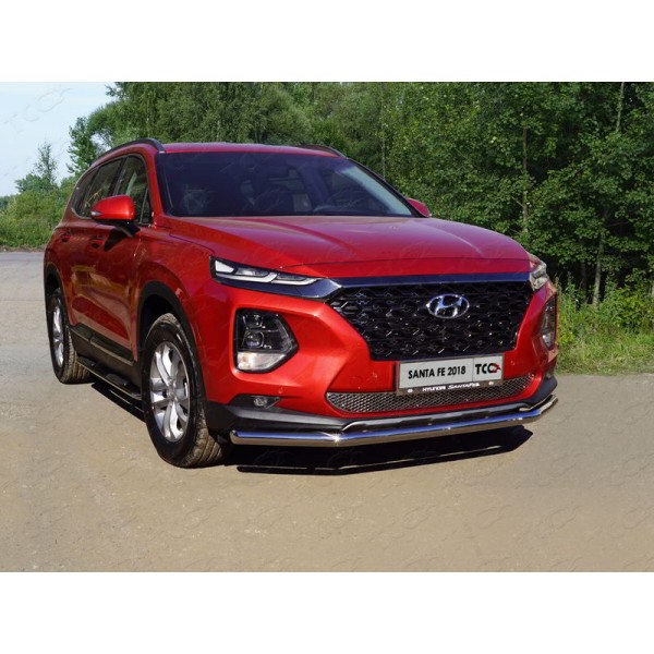 Защита переднего бампера d60 для Hyundai Santa Fe 2018-