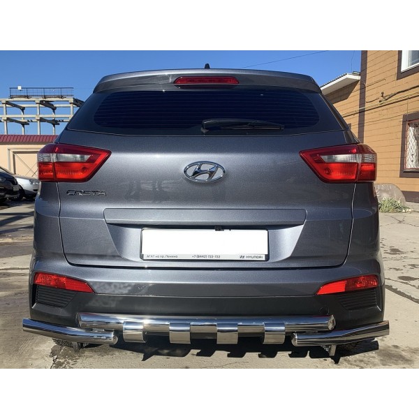 Защита заднего бампера Hyundai Creta c 2016 G