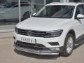 Защита переднего бампера двойная Volkswagen Tiguan с 2017 (кроме offroad)