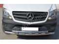 Защита переднего бампера Mercedes-Benz Sprinter с 2012 двойная с перемычками
