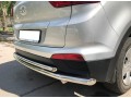 Защита заднего бампера Hyundai Creta c 2016 двойная