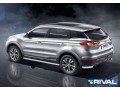 Защита заднего бампера уголки с комплектом крепежа для Geely Atlas d57