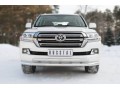 Защита переднего бампера Toyota Land Cruiser 200 2008-2014 (Двойная с декор пазом)