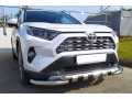 Защита переднего бампера Toyota Rav4 c 2019 (G) с двумя подгибами