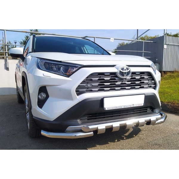 Защита переднего бампера Toyota Rav4 c 2019 (G) с двумя подгибами