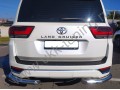 Защита заднего бампера Toyota Land Cruiser 300 c 2021 угловая