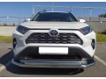 Защита переднего бампера Toyota Rav4 c 2019 двойная с двумя подгибами