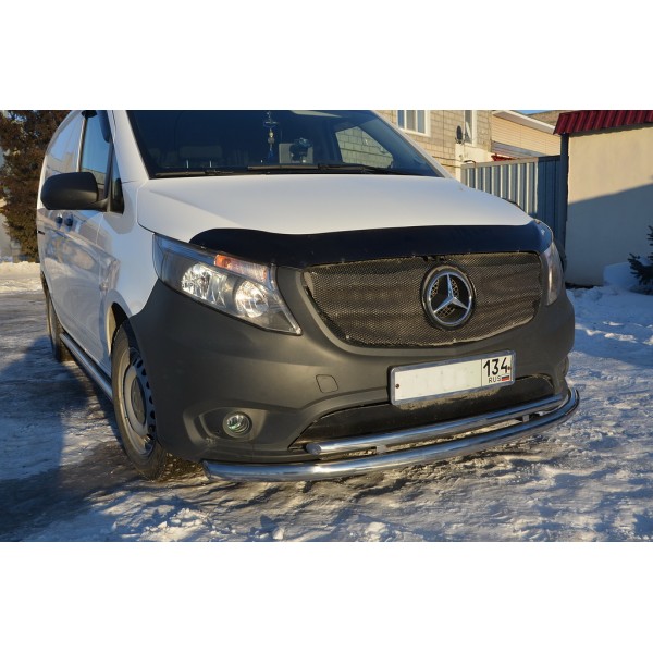 Защита переднего бампера Mercedes Benz Vito c 2014 двойная