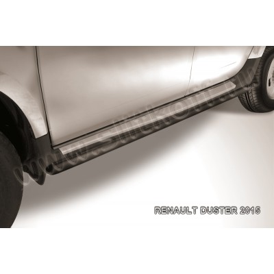 Защита порогов d42 труба черная Renault Duster с 2015