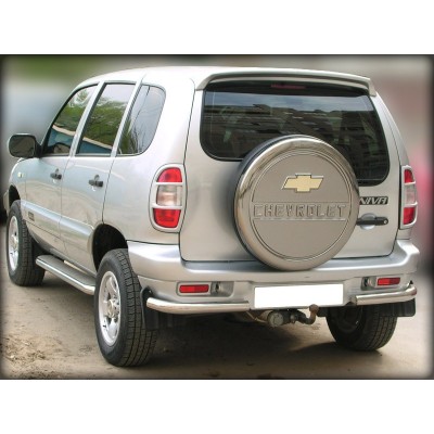 Защита заднего бампера Chevrolet Niva с 2002-2008 уголки d-43