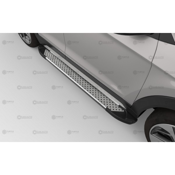 Боковые подножки Opel Antara c 2012-2017 Sapphire Silver