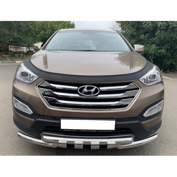 Защита переднего бампера Hyundai Santa Fe c 2012 G