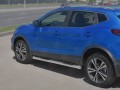 NISSAN QASHQAI 2019- Пороги труба d76 с накладкой (вариант 1)