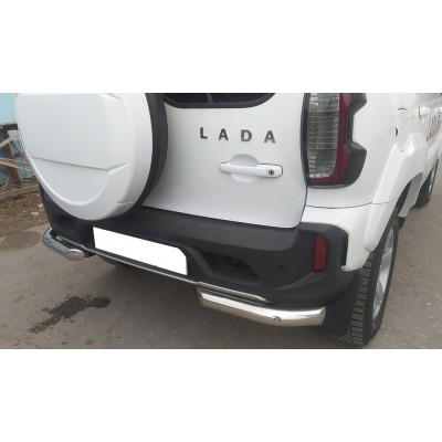 Защита заднего бампера Lada Niva Travel c 2021 угловая