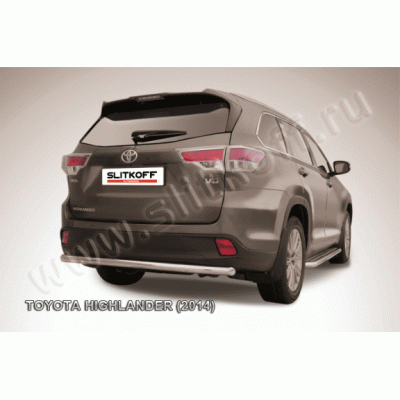 Защита заднего бампера Toyota Highlander с 2014 (Радиусная)