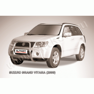 Защита переднего бампера Suzuki Grand Vitara 2008-2012 (Высокая)