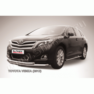 Защита переднего бампера Toyota Venza с 2013 (Двойная)