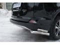 Защита заднего бампера Toyota RAV4 с 2015 (уголки двойные)