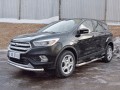 Защита порогов FORD KUGA 2016-  труба D76 с накладкой