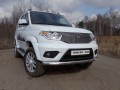 Защита переднего бампера UAZ Patriot с 2014 (с ходовыми огнями)