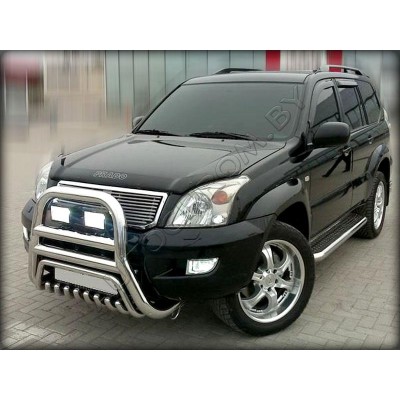 Кенгурятник d-76 с защитой картера Toyota Land Cruiser Prado 120 2003-2009
