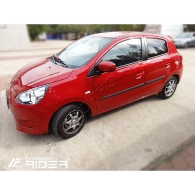 Молдинги на двери Mitsubishi Mirage (HB) 2014