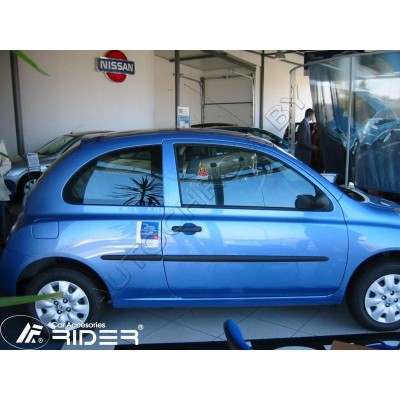 Молдинги на двери Nissan Micra 3d (HB) 2002-2010