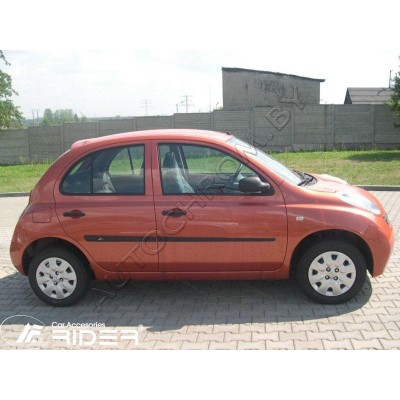 Молдинги на двери Nissan Micra 5d (HB) 2002-2010