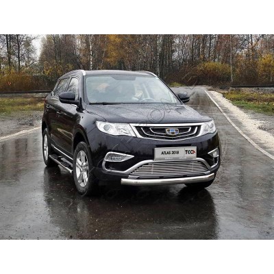 Передняя защита 75х42 мм GEELY Atlas 2018-