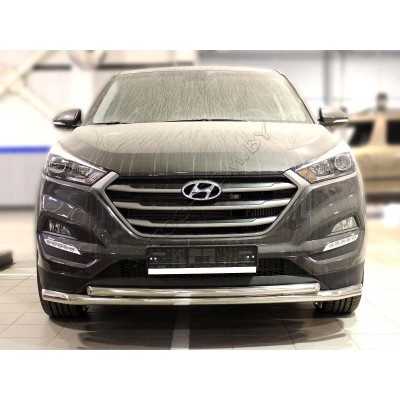 Передняя защита d-53+43 Hyundai Tucson 2015-2017