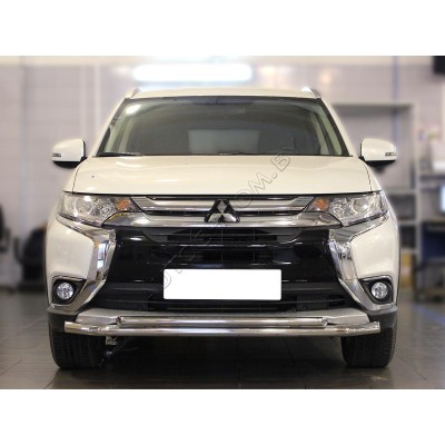 Передняя защита d-53+43 Mitsubishi Outlander 2015-