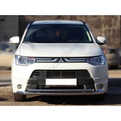 Передняя защита d-53+43 Mitsubishi Outlander SAMURAI 2012-2014