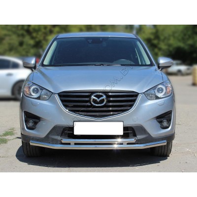 Передняя защита d-53+43 c подгибами Mazda СX-5 2015-2017