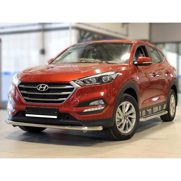 Передняя защита d-53 Hyundai Tucson 2018-