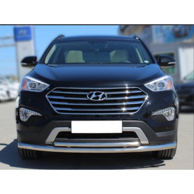 Передняя защита d-60+43 Hyundai Santa Fe Grand 2012-2015
