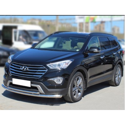 Передняя защита d-60+43 Hyundai Santa Fe Grand 2012-2015