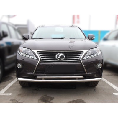 Передняя защита d-60+53 Lexus RX-350 2012-2014