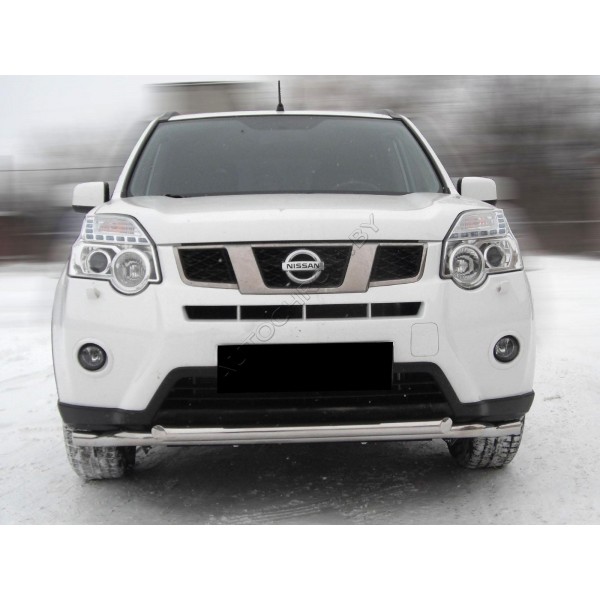 Передняя защита d-60+53 Nissan X-trail  2011-2014