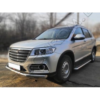 Передняя защита d-60  Haval H6 2014-