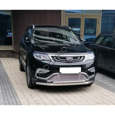 Передняя защита d-76+42 Geely Atlas