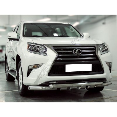 Передняя защита d-76 с накладками Lexus GX 460 2013-